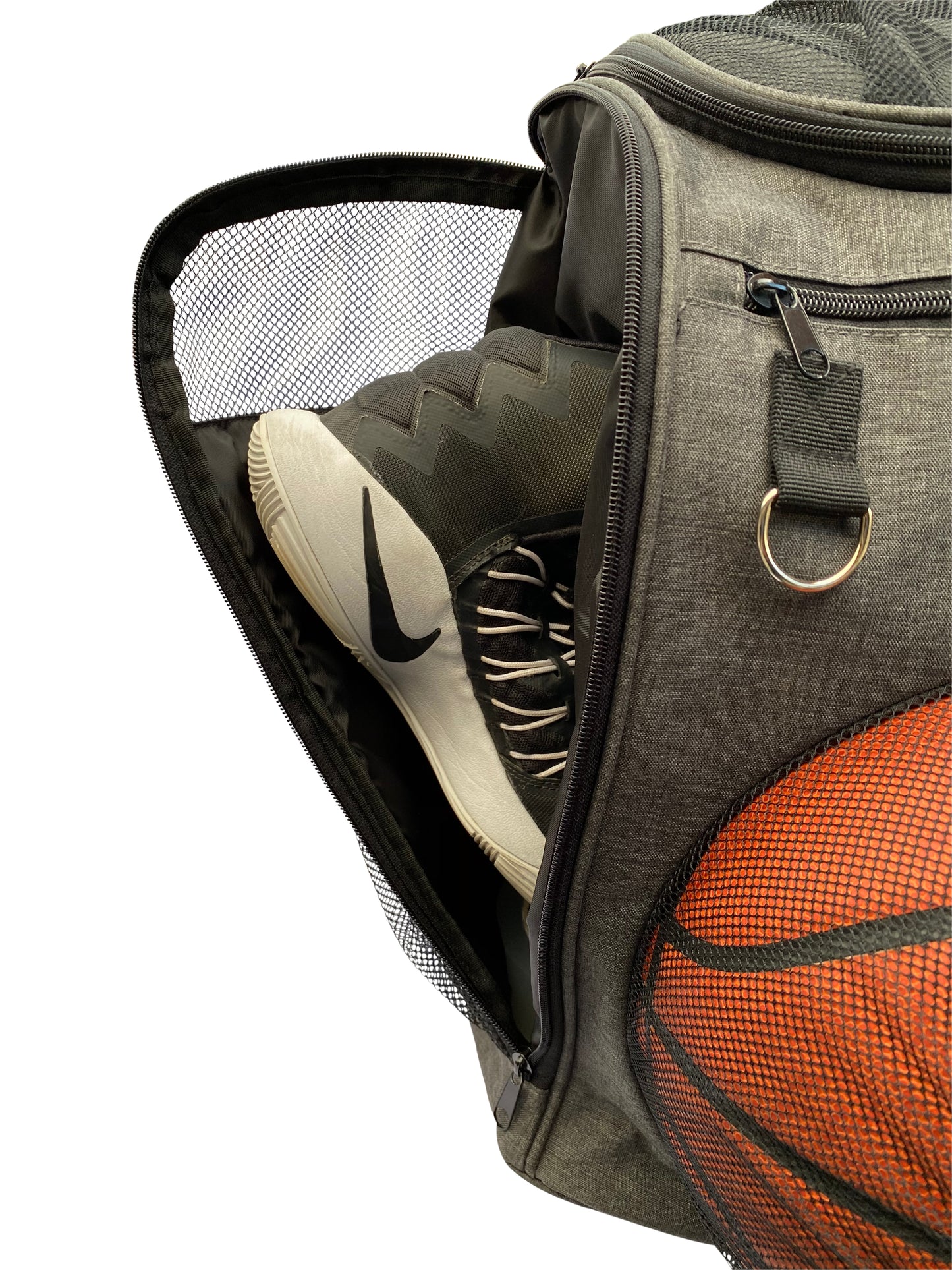 Low Profile Basketball Soccer Gym Back Pack with Wet Net