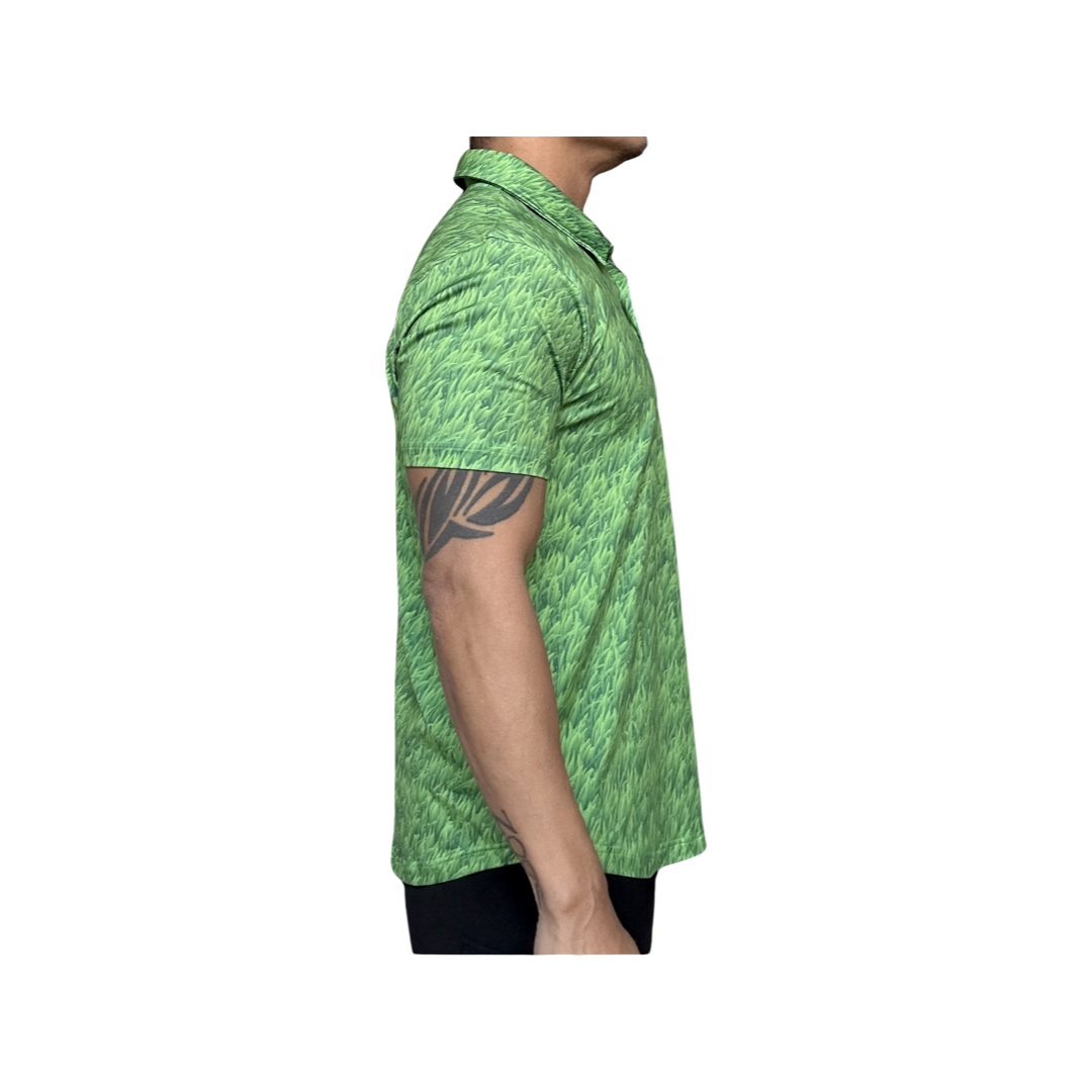 Funny Green Grass Turf Golf Shirt.