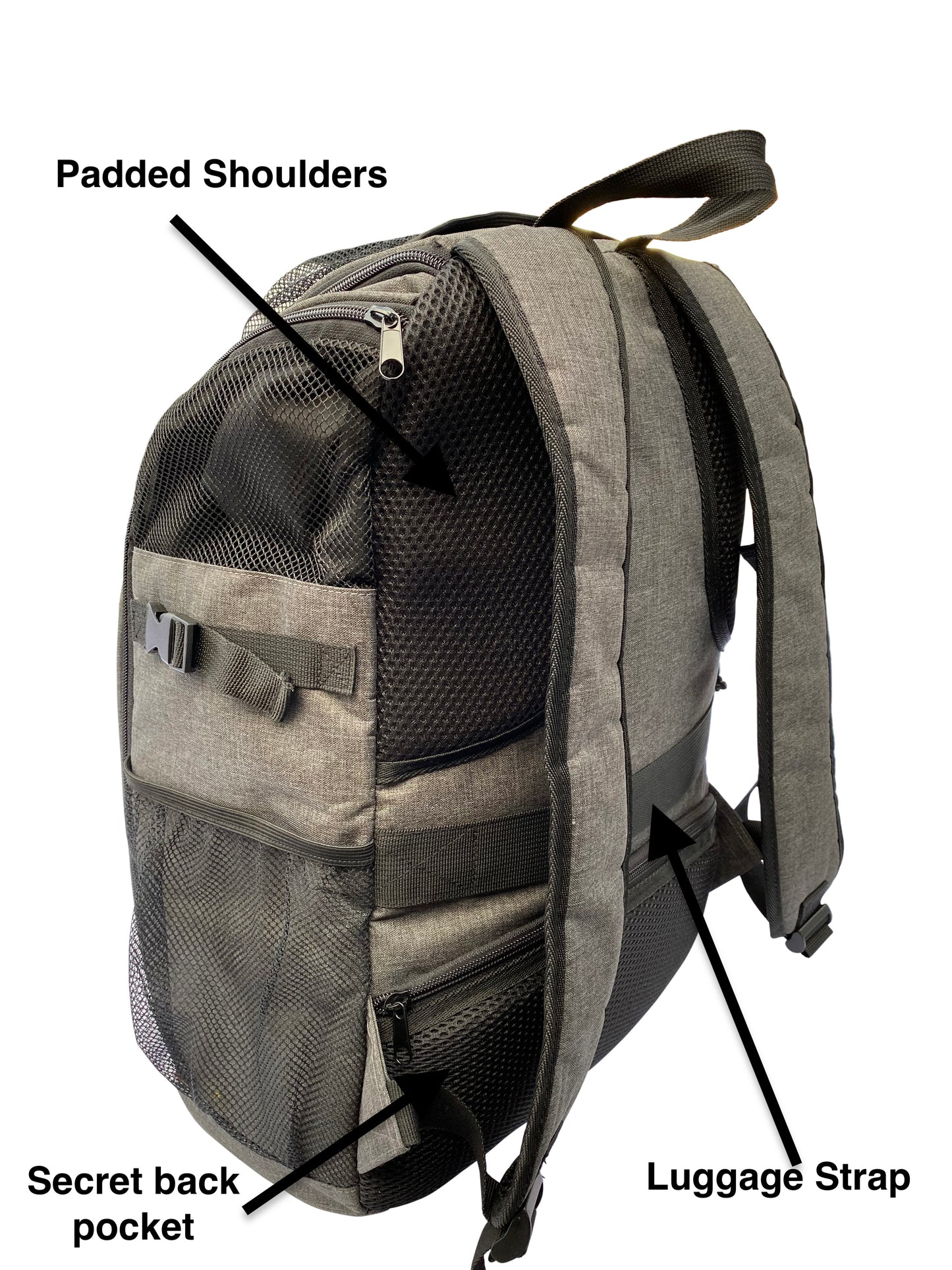 Low Profile Basketball Soccer Gym Back Pack with Wet Net